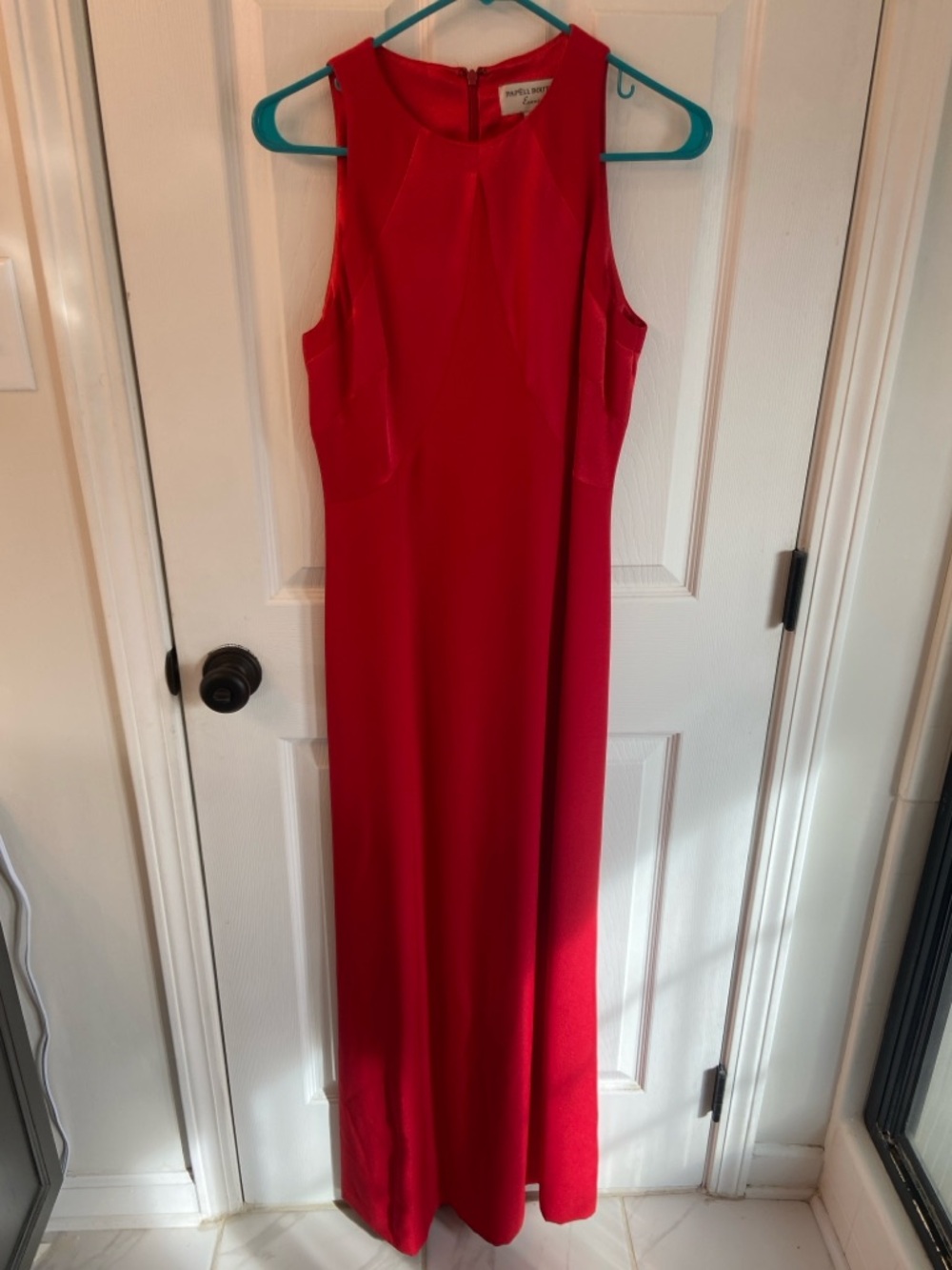 Papell Boutique Sleeveless Red Maxi Dress